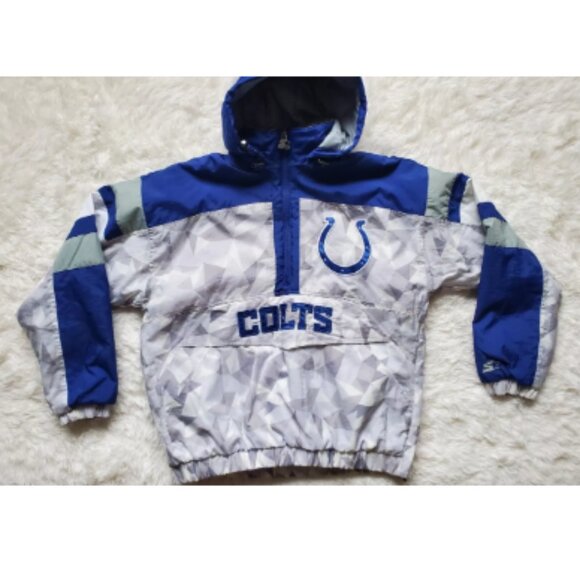 Indianapolis Colts STARTER Thursday Night Gridiron Raglan Half-Zip Jacket Large - Picture 2 of 15